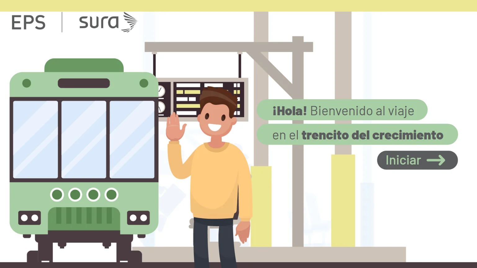 Inicio del recorrido interactivo «El trencito del crecimiento», ruta educativa para acompañamiento a familias dentro de la Comunidad EduSalud.